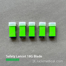 Segurança do hospital Sangue de aço inoxidável Lancet 18g Blade